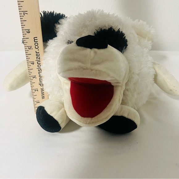 JOANN Plush Stuffed Puppet Barking Dog Black and White Stuffed Animal - Picture 7 of 7